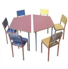 میز و صندلی شش ضلعی دو تکه